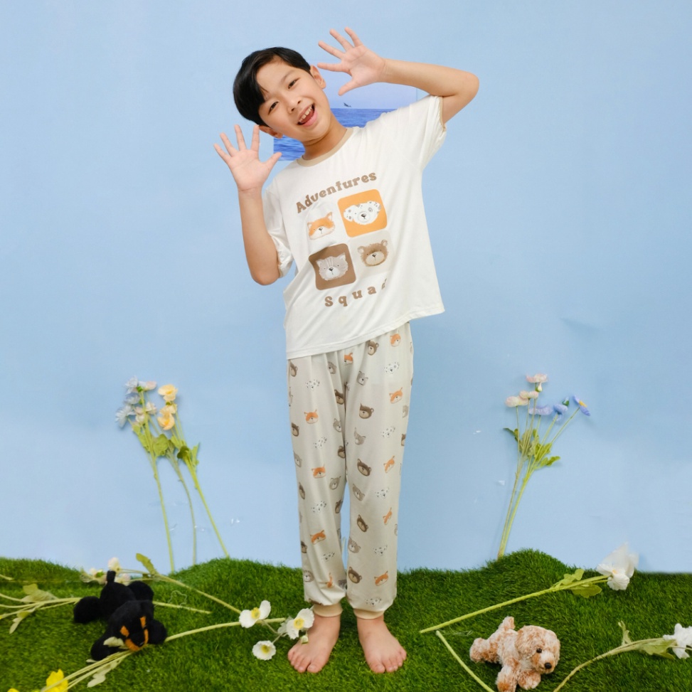 KODE Y84N CotsandCuddles  Sadie Longpants  Tencel Micromodal Longpants Set  Baju AnakAnak