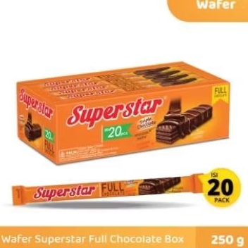 

WAPER SUPERSTAR full chocolate box isi 20 stik