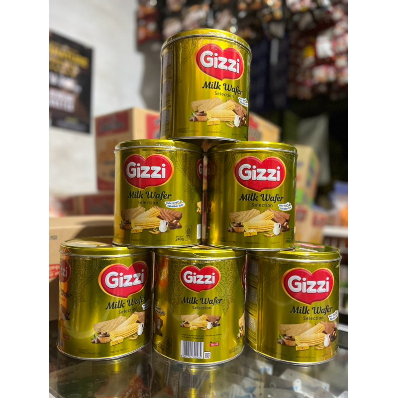 

Gizzi Milk Wafer 1ctn isi 6kaleng