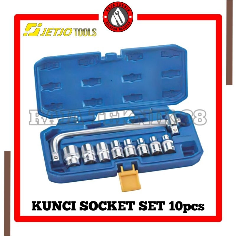 Socket Set 10 Pcs JETJO TOOLS 200704 / Socket Set 1/2" 6 PT LAKONI PRO
