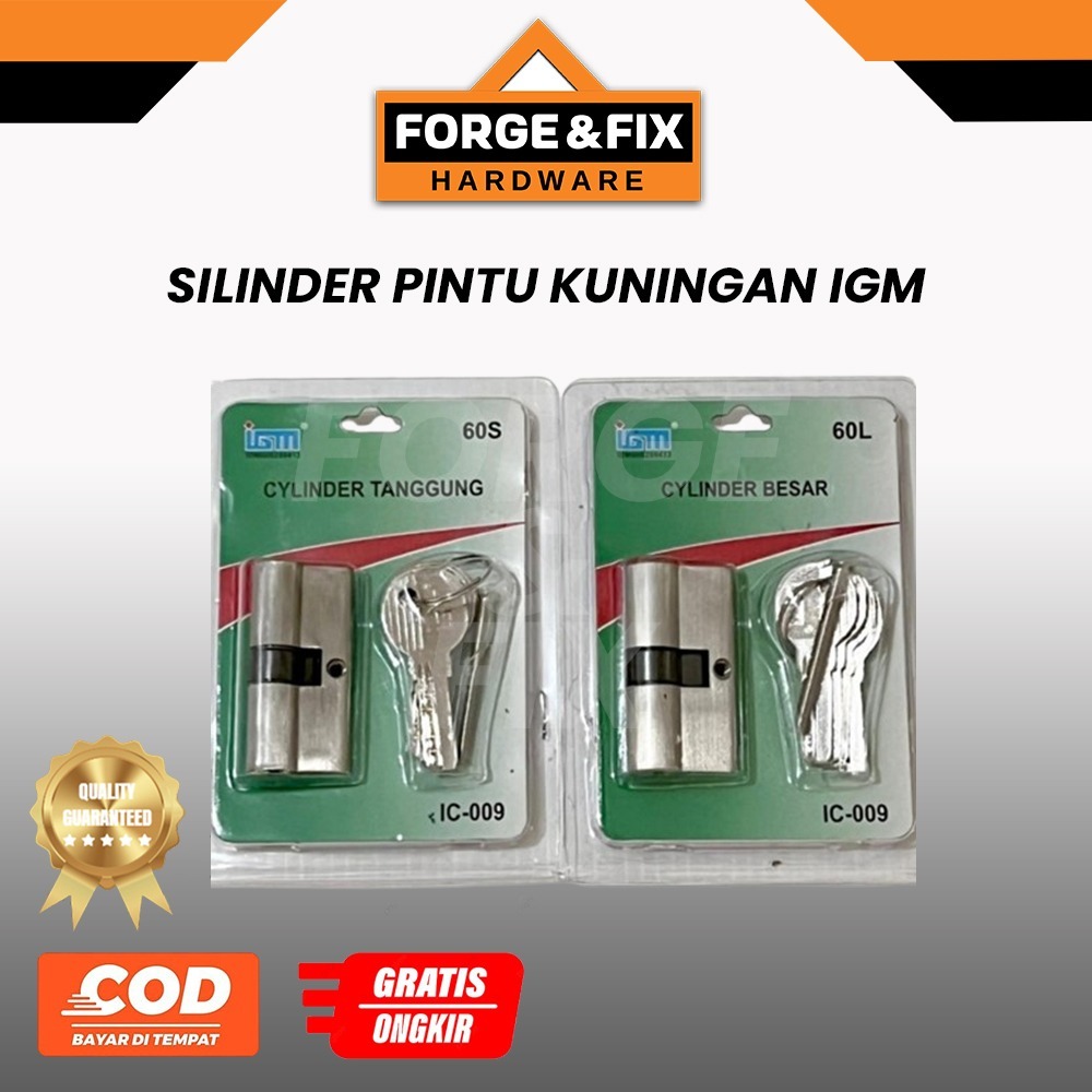 IGM Silinder Pintu Rumah Kuningan Kunci Komputer Cylinder Tanggung / Besar
