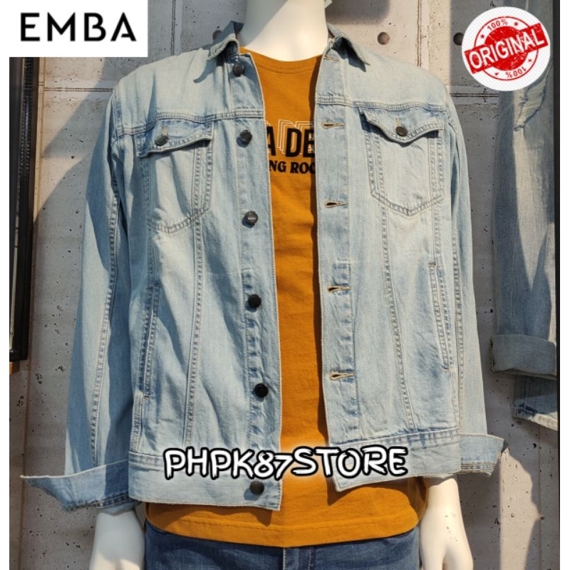 Jaket panjang pria Merek Emba Denim,Jaket pria original premium