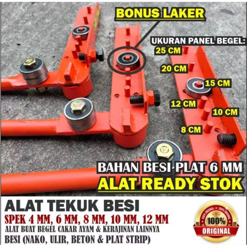 alat tekuk/penekuk besi beton,begel,plat,nako,ulir dll