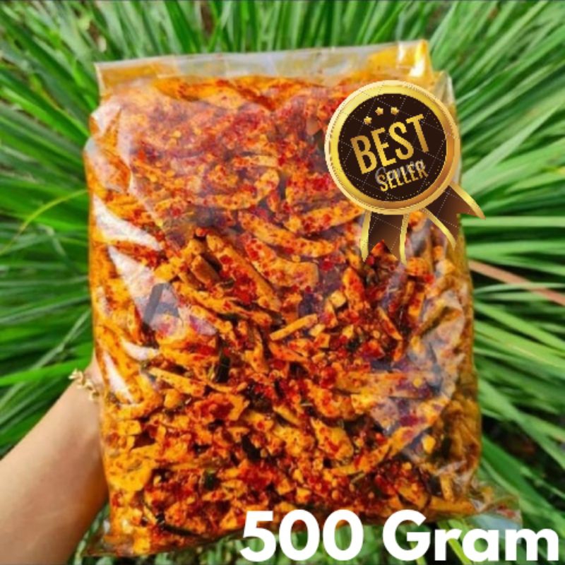 

Cemilan basreng pedas daun jeruk / Basreng viral isi 500 Gram murah jajanan khas bandung