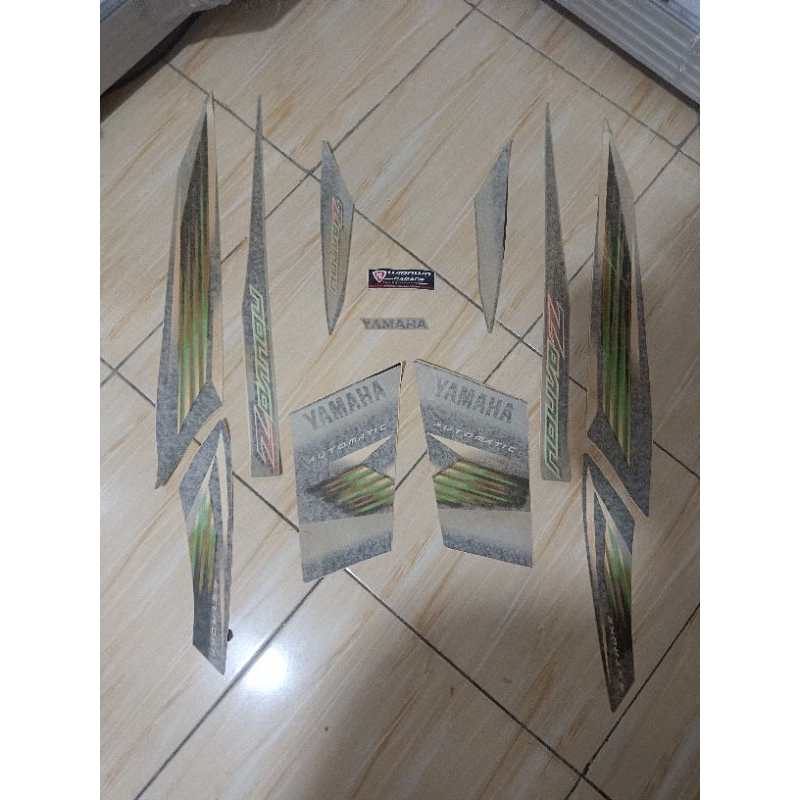 Striping Nouvo Z 2005 Hitam Silver Original Lospack Stiker Body Nouvo Z