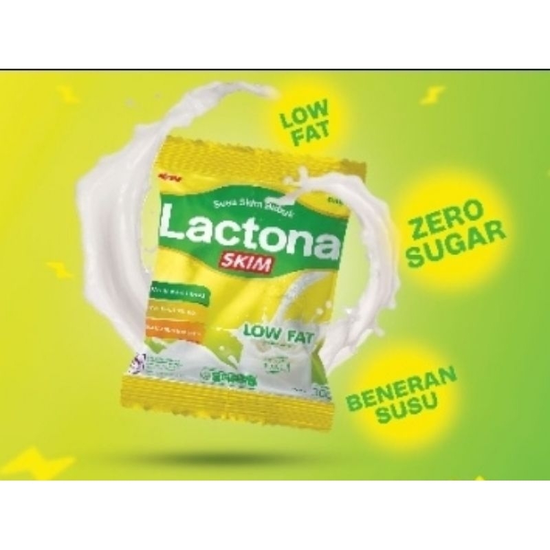 

BEST SELLER ! SUSU LACTONA SKIM SACHET 30 GR