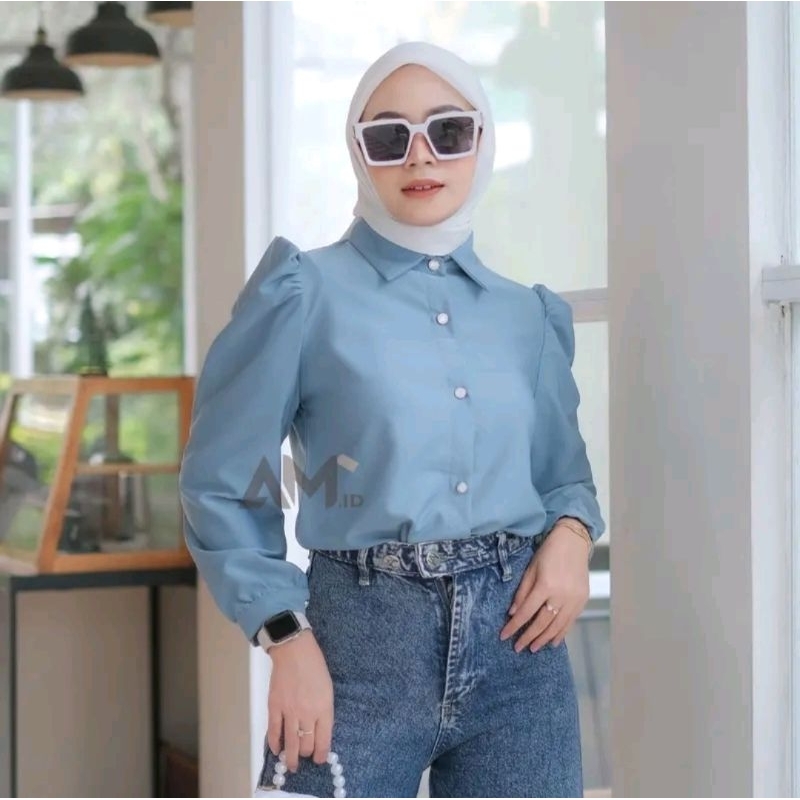 AM IN DESIGN HYERI SHIRT /Top Cotton Madonna/Atasan Wanita/Fashion Hijab Muslim