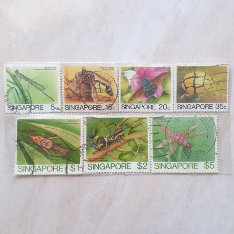 

Perangko Singapura Insects Tahun 1985-1989 set 7pcs