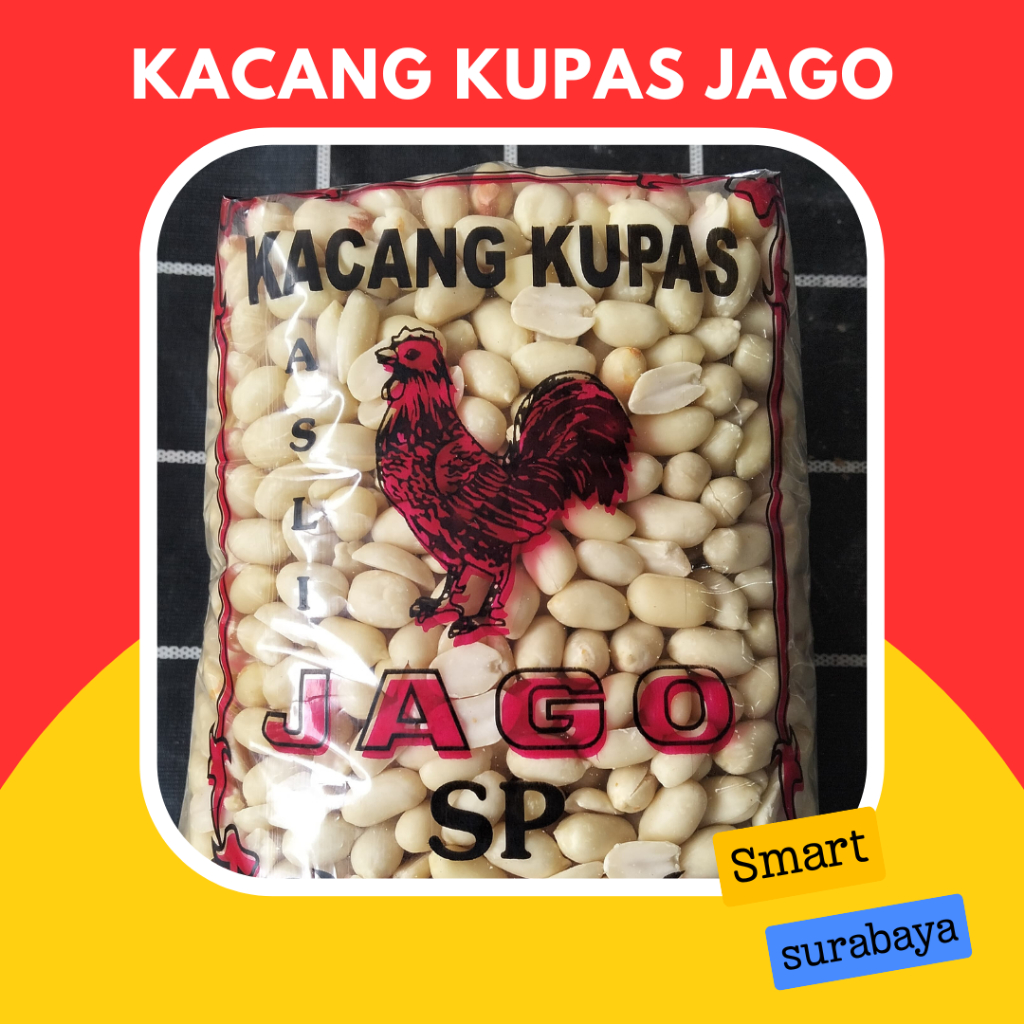 

Kacang Jago (BERAT 1KG UKURAN SEDANG) Kacang Kupas Jago, Kacang Mentah Kupas, Kacang Tanah