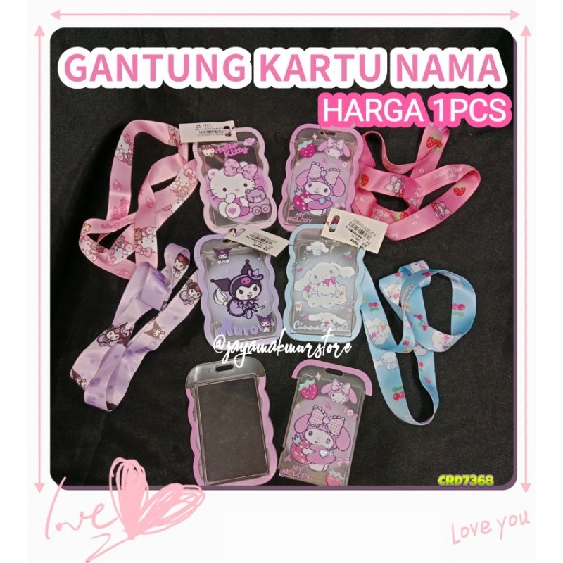 

GANTUNGAN KARTU NAMA / CASING ID CARD PELAJAR / PELINDUNG KARTU FLAP / PHOTOCARD GANTUNG LEHER / GANTUNGAN ID CARD SANRIO / HOLDER GANTUNGAN KARTU NAMA CRD 7368