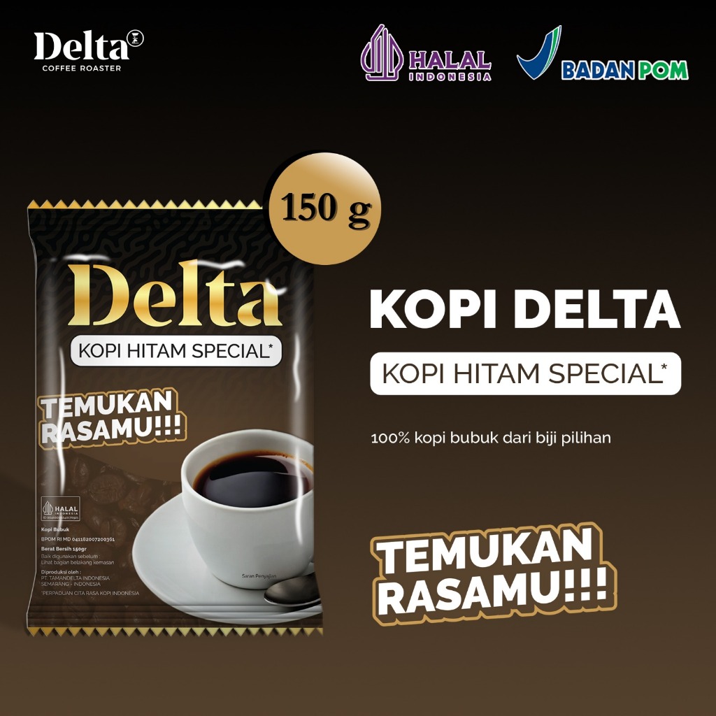 

Kopi Bubuk Hitam Special* 150 g - Delta Coffee Roaster