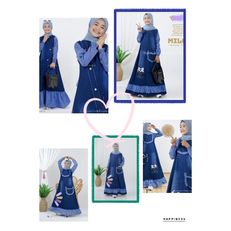 gamis jeans anak gamis jeans tanggung gamis anak terbaru