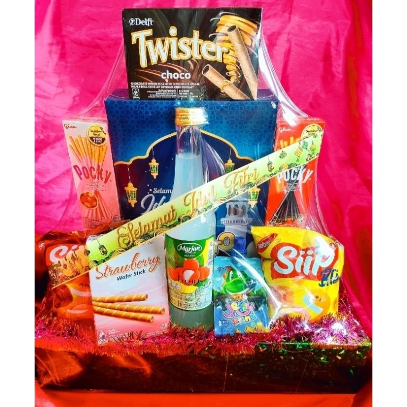 

PARCEL LEBARAN SNACKS SIRUP IDUL FITRI HAMPERS PARSEL FREE CARD