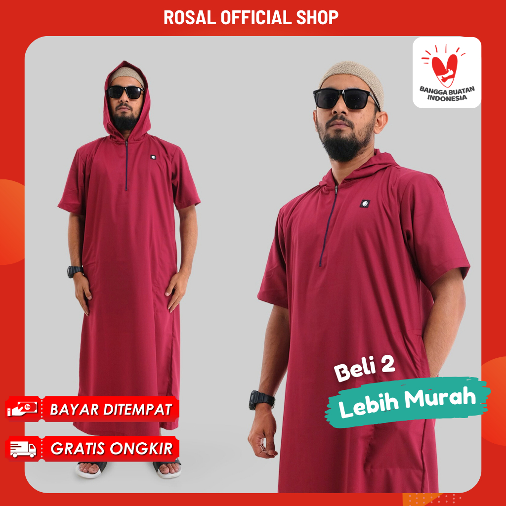 Jubah Gamis Hoodie Pria Rosal