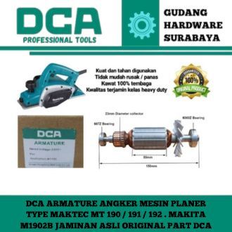 DCA armature angker mesin planer type maktec MT 190 / 191 / 192 . MAKITA M1902B jaminan asli origina