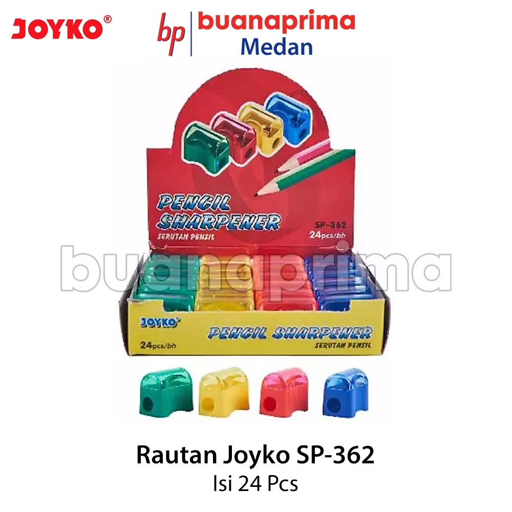

Rautan JOYKO ROTI SP-362 Joyko isi 24 pcs Sharpener Pakai Tutup Serutan Pensil Pencil