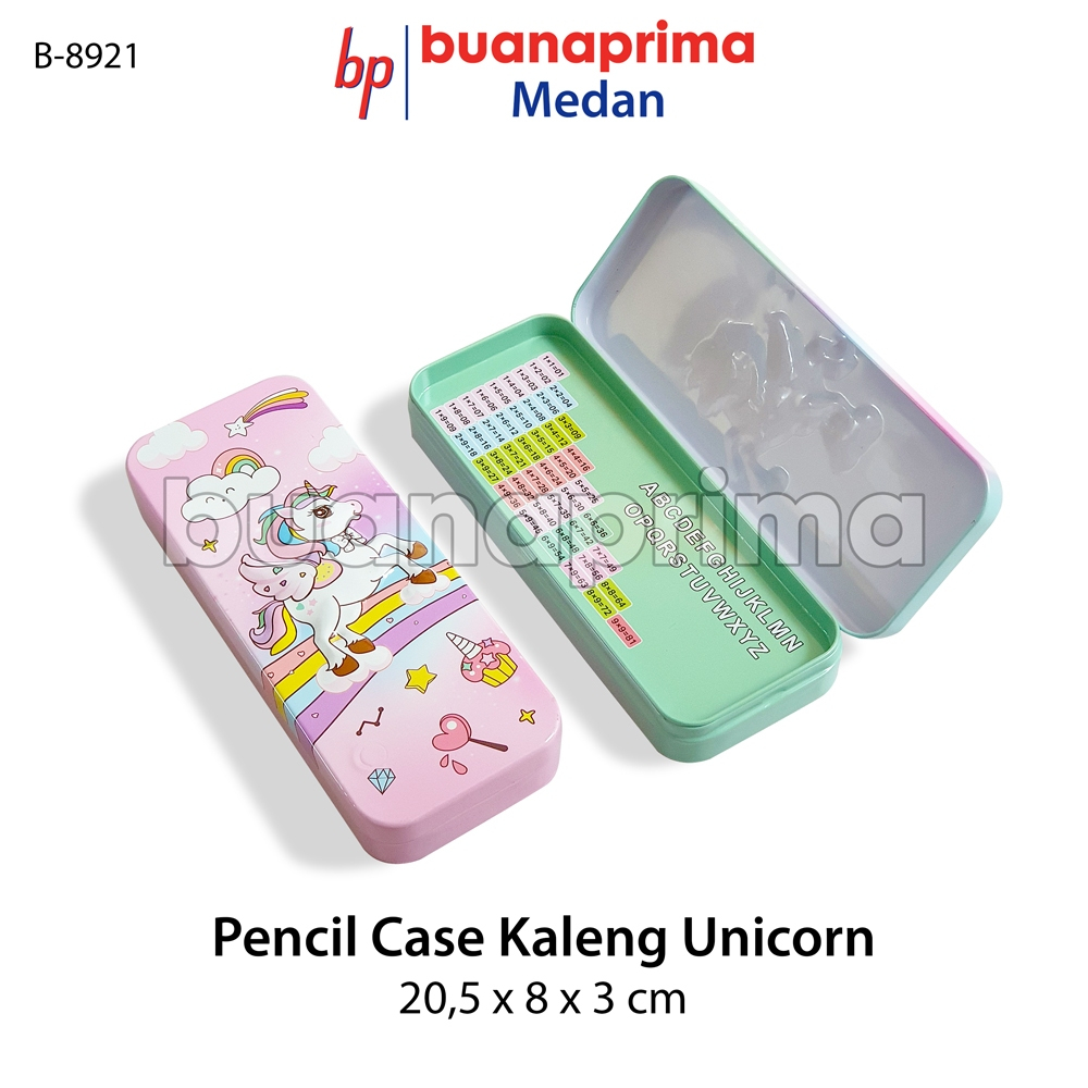 

Pencil Case KALENG B-8921 UNICORN Timbul Kotak Pensil 2 Tingkat Premium Karakter Lucu
