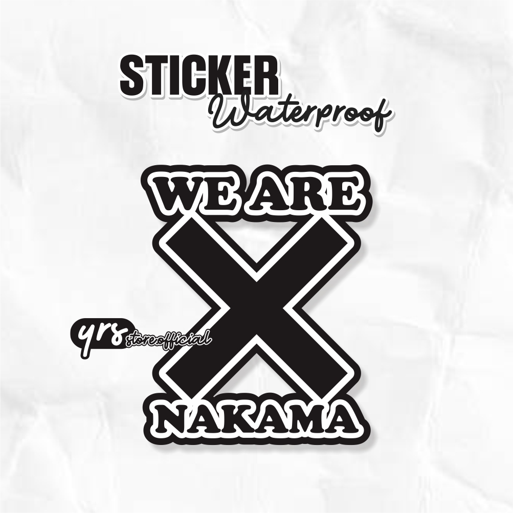 

Sticker Anime We Are Nakama One Piece Ukuran +- 7 x 5,8 cm sticker case hp laptop dll murah anti air