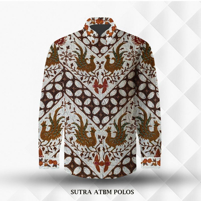kain batik tulis pria sutera atbm batik tulis sutera sogan. ad
