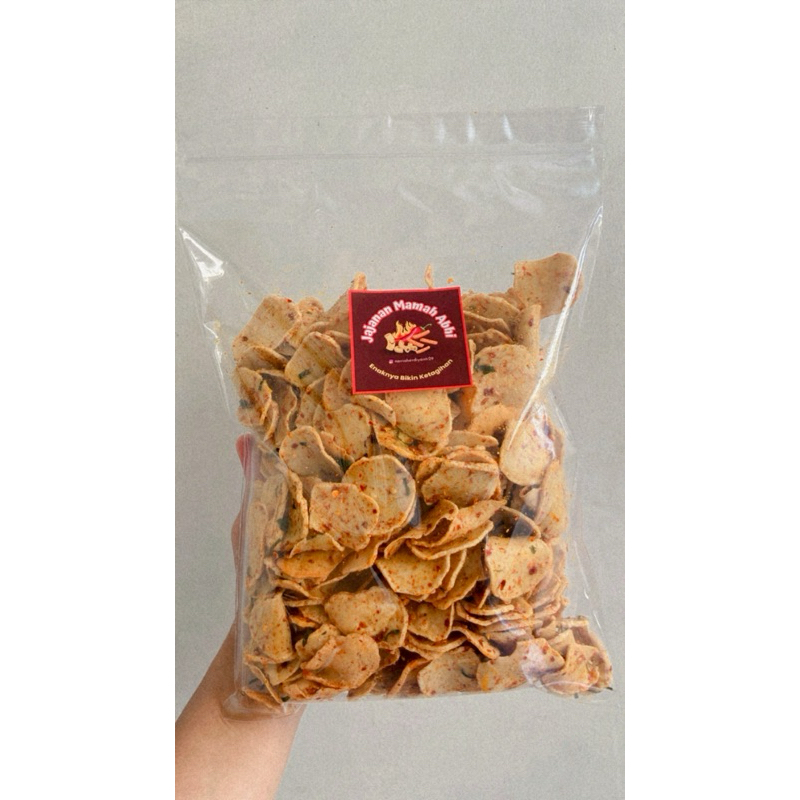

Basreng koin mamah abhi Pedas/Original daun jeruk 500gr