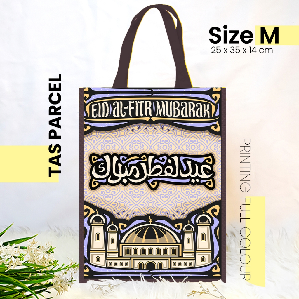 

TAS LEBARAN HITAM ARAB UKURAN KECIL 25x35 - GOODIEBAG IDUL FITRI / TAS PARCEL PRINTING