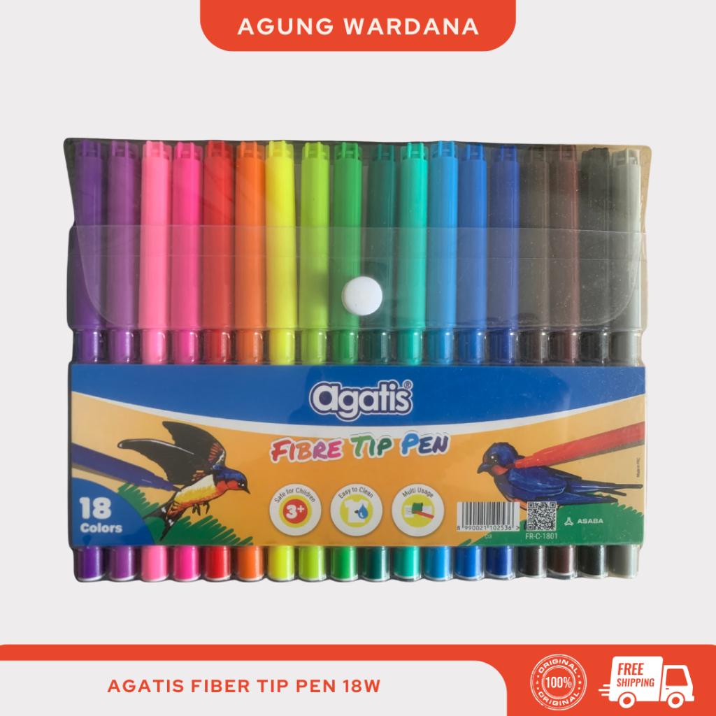 

AGATIS SPIDOL FIBRE TIP PEN 12 DAN 18 WARNA