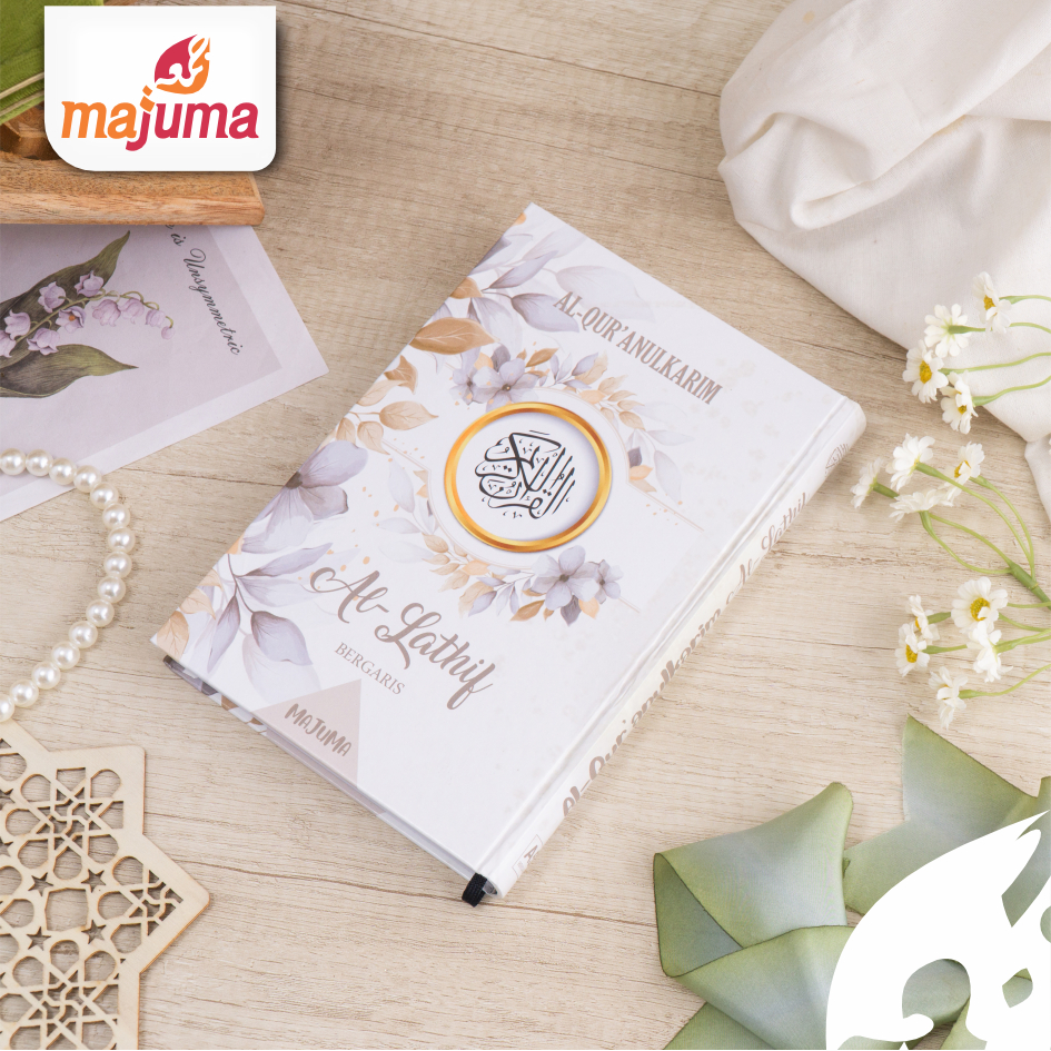 Majuma Al-Lathif Alquran tulisan besar tanpa terjemahan al quran untuk orang tua A5 bombay bergaris