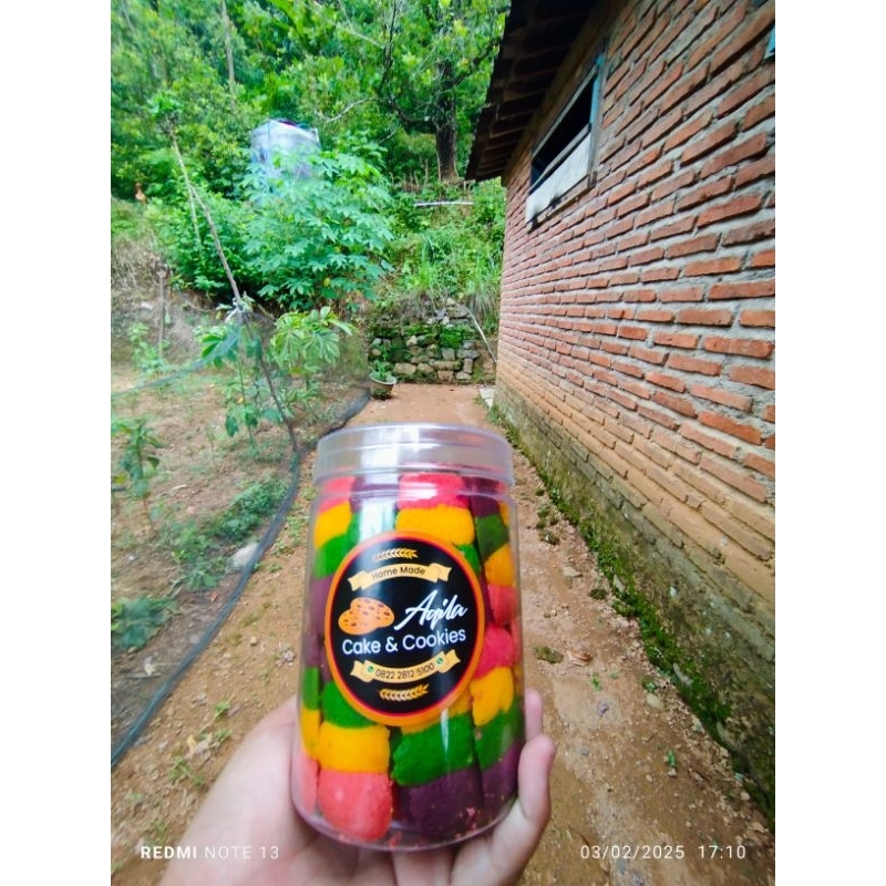 

kue lidah kucing rainbow