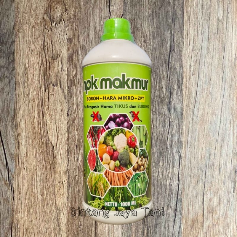 NPK MAKMUR CAIR 1 Liter/PUPUK BORON+HARA Plus Pengusir Hama Tikus Dan Burung/Npk Cair/pupuk pengusir
