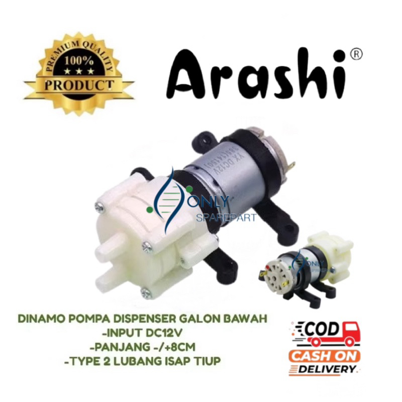 DINAMO POMPA DISPENSER ARASHI GALON BAWAH | POMPA DISPENSER AIR ARASHI