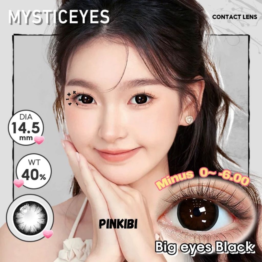 GROSIR - Softlens MYSTIC BIG EYES 14.5MM Softlens Hitam Minus , Softlens Minus , Softlens Normal , S