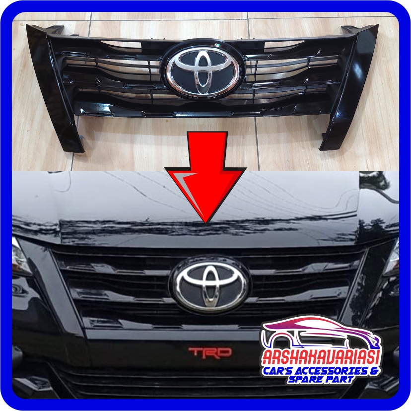Grill Grille Gril Toyota Fortuner VRZ TRD 2016-2020