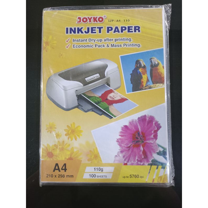 

Inkjet Paper Kertas Inkjet IJP-A4-110 100 Sheets