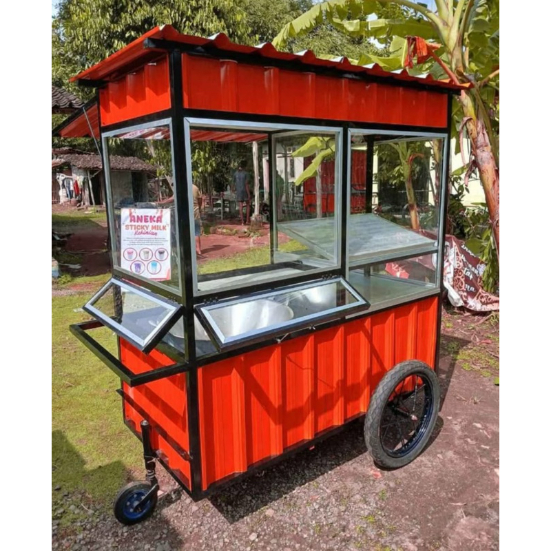 Gerobak gorengan / gerobak nasi goreng / gerobak pisang coklat molen