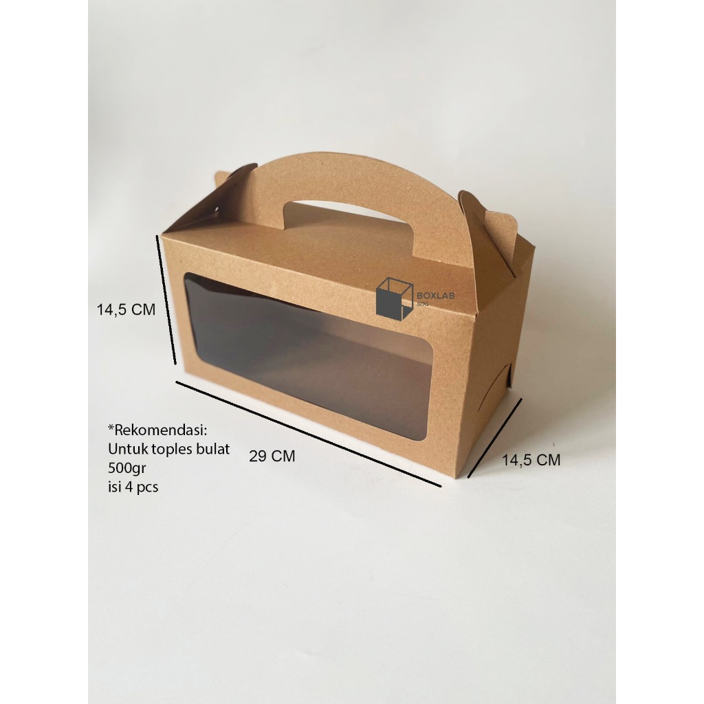 

Box Toples 29x14,5x14,5 cm , Gable Box, Gift box, Dus Packaging Cookies GBM 29145145
