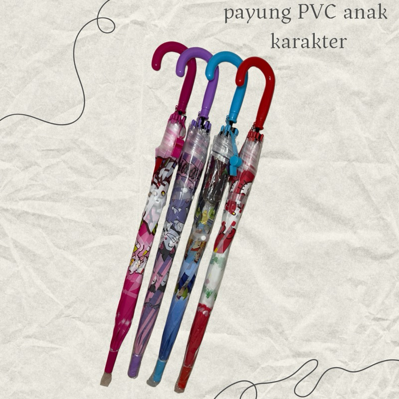 Payung PVC anak karakter