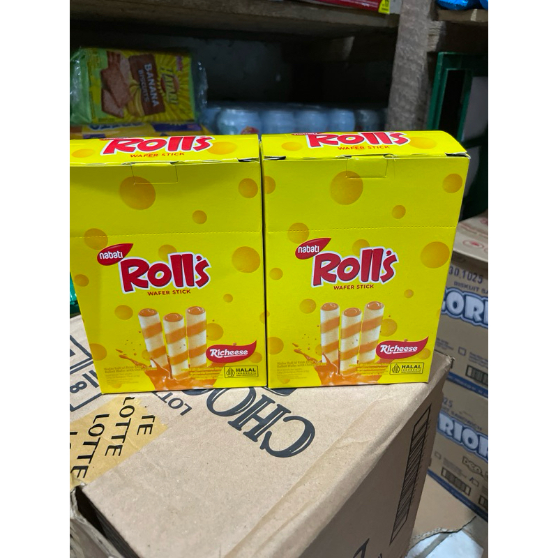 

Nabati Rolls Wafer stik Richeese 1 box isi 20pcs