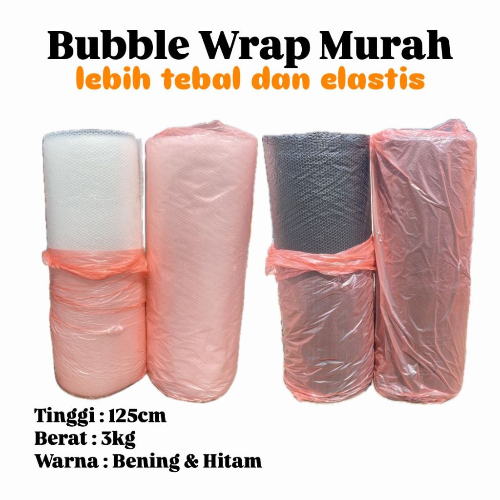 

Bubble Wrap Murah 3 KG 125cm x 50mtr / Bubble Wrap Tebal & Elastis