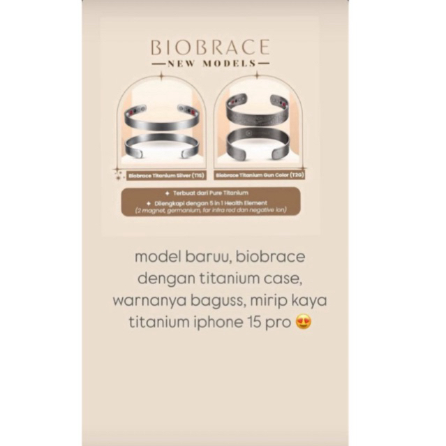 BIOBRACE BANGLE GELANG KESEHATAN HWI/Melancarkan Peredaran darah/mengobati stroke/kram&kebas
