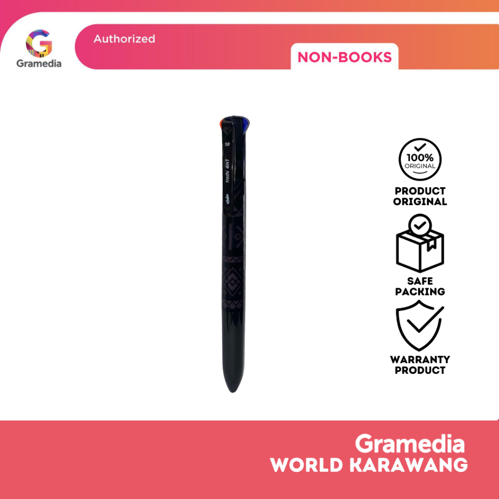 

Gramedia Kaawang - Estudee Hoshi Ballpoint 4In1 1.0 Black Ebp-248
