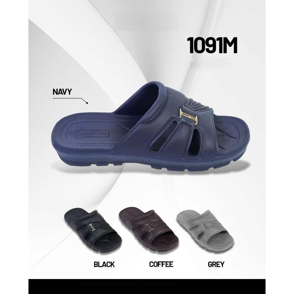 Porto 1091M - Sandal Slop / Slippers Pria Dewasa Elegan dan Kuat Terbuat dari Bahan EVA Kuat dan Tah
