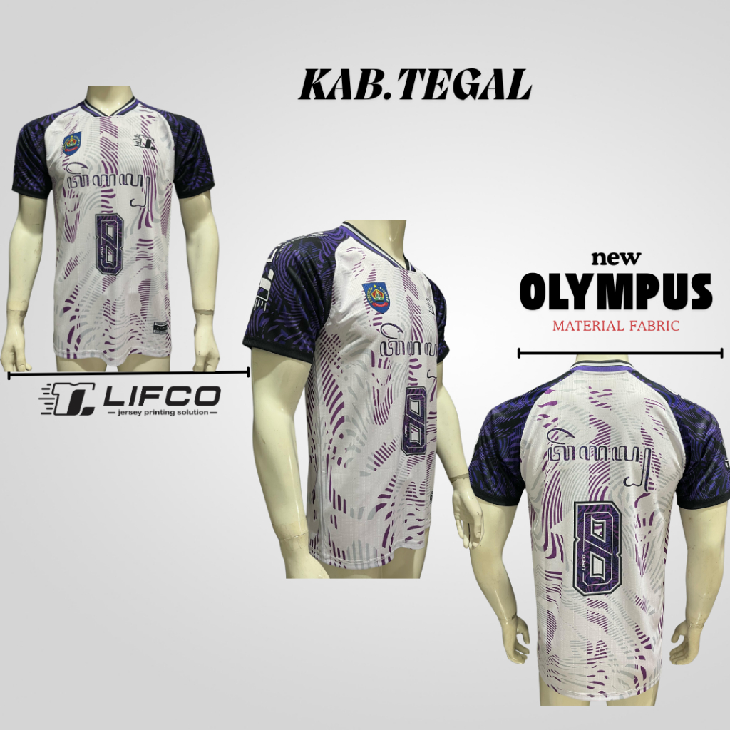 JERSEY VOLI AKSARA SERIES - KABUPATEN TEGAL- ORIGINAL LIFCO (TIDAK BISA REQUEST NAMA)