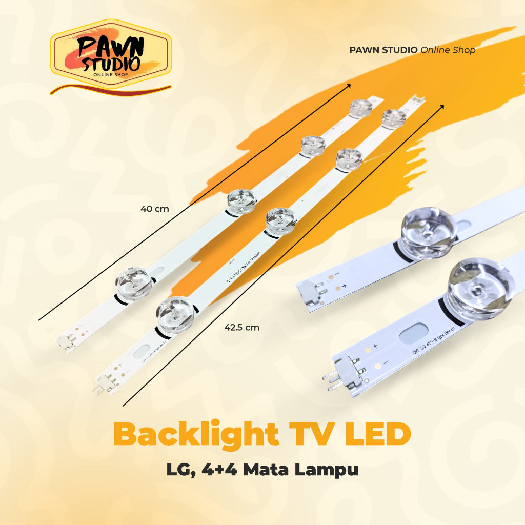 Lampu Led Backlight TV LG 4+4 Mata Lampu / LED BACKLIGHT 4+4 MATA LAMPU LG