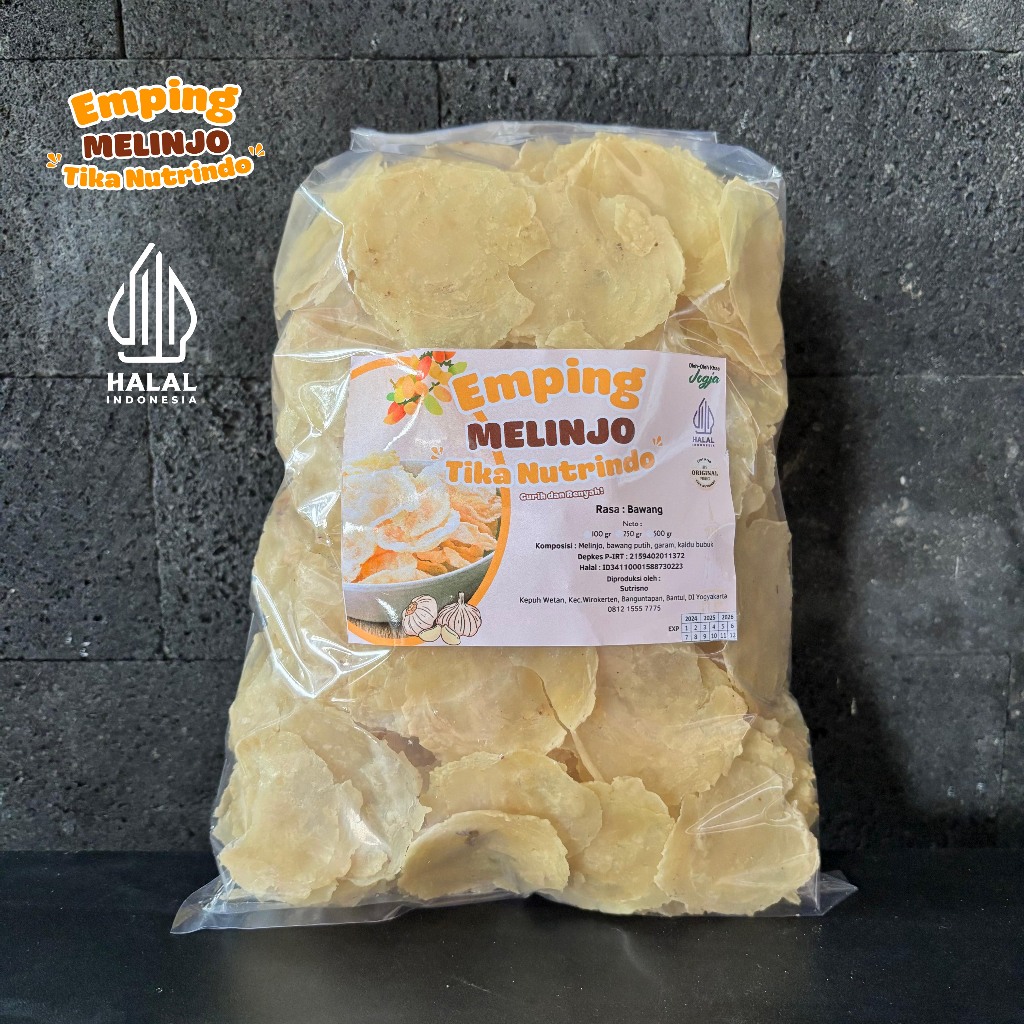

Emping Melinjo Super Rasa Bawang 500g Tika Nutrindo - Emping Melinjo Mentah - Emping Mlinjo