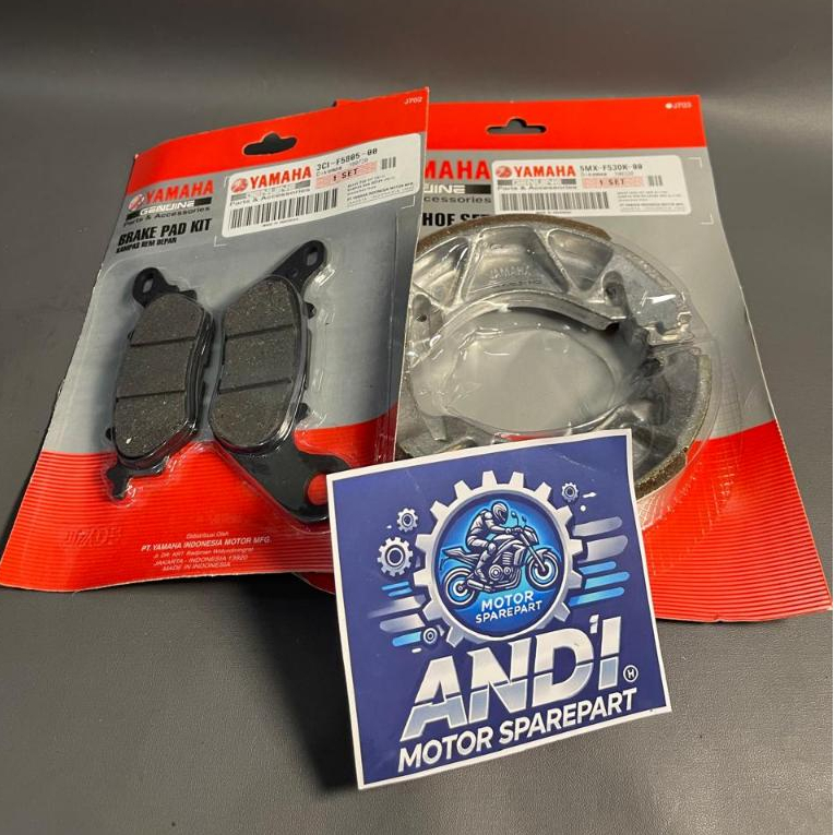 KAMPAS REM MIO J MIO SOUL MIO SMILE NEW MIO GT 115 FINO XRIDE 115 / KAMPAS REM SET DEPAN BELAKANG MI