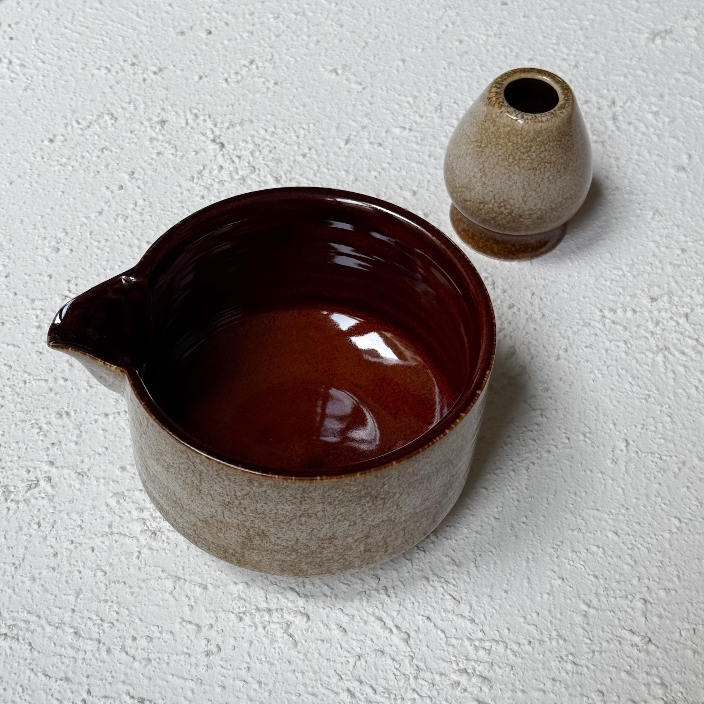 Matcha Bowl + Chasen Holder Ceramic Premium 20