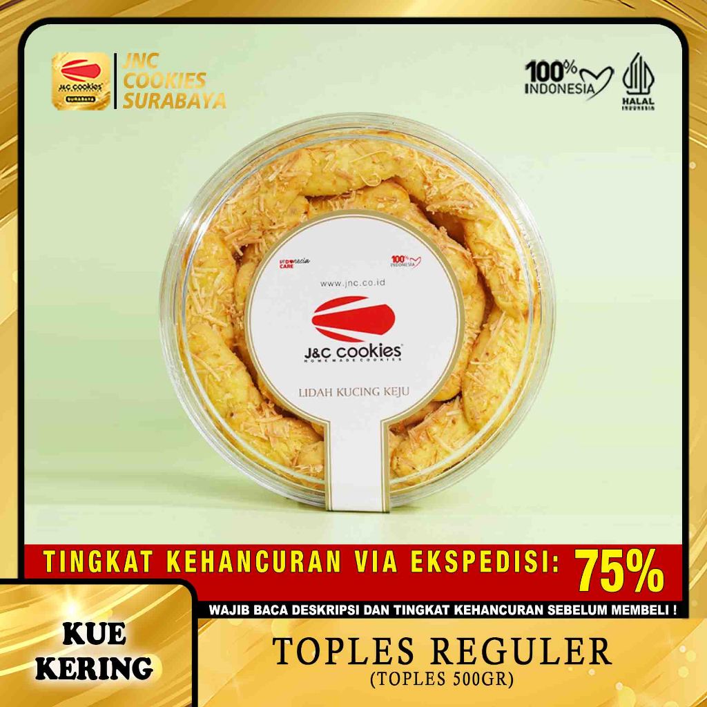 

Kue Kering Lidah Kucing Keju (Toples Reguler) - Kue Kering JNC Cookies Surabaya - J&C Cookies - Home Made Cookies - Kue Lebaran Kue Kering Lebaran Kue Kering Idul Fitri Kue Kering Idul Adha Kue Natal Kue Kering Natal ina Cookies Premium Kue Kering Premium