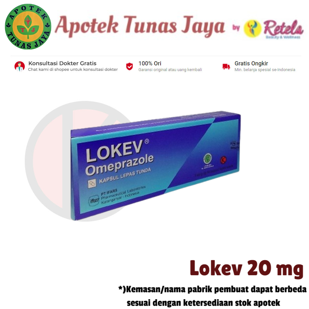 Lokev 20 mg 10 Kapsul / Omeprazole