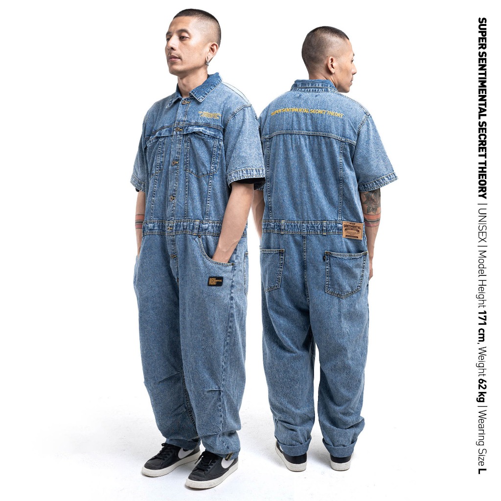 SSST Coverall Shortsleeve Jumpsuit Denim Light Indigo