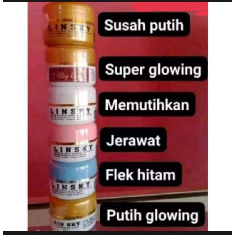 CREAM LINSKY ALL VARIAN || FULL GOLD || BIRU || PING || PUTIH GOLD || L SKY || BPOM ORIGINAL SEGEL B